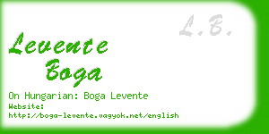 levente boga business card